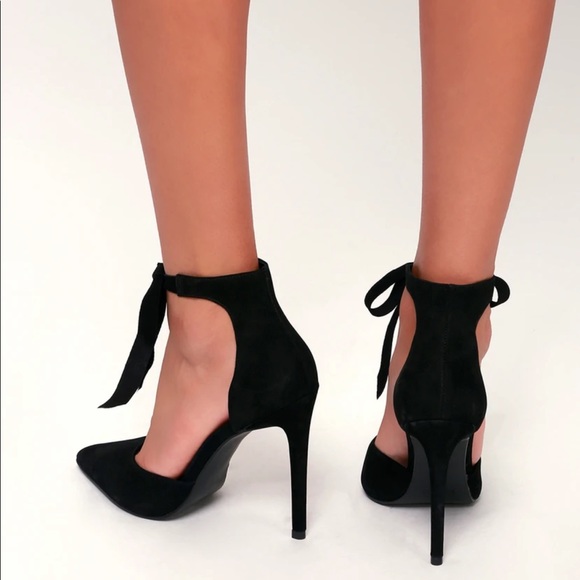 Steve Madden Heart Nubuck Leather Lace Up Heels - Picture 3 of 15